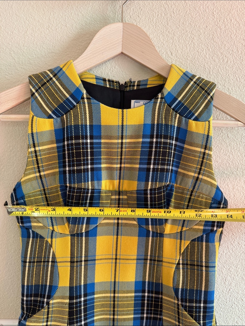 Off-White Check Bullet Wool Minidress sz 40 / XS / Small - Picture 9 of 13